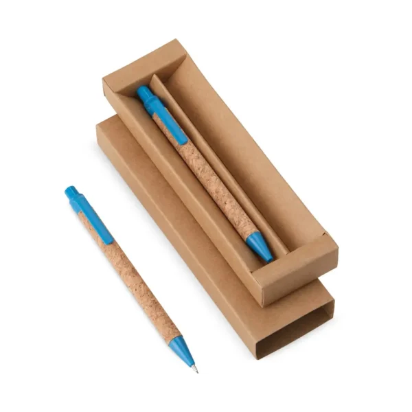 Kit Caneta e Lapiseira Cortiça Personalizado - X06083