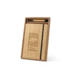 Kit Caderno e Caneta de Bambu Personalizado